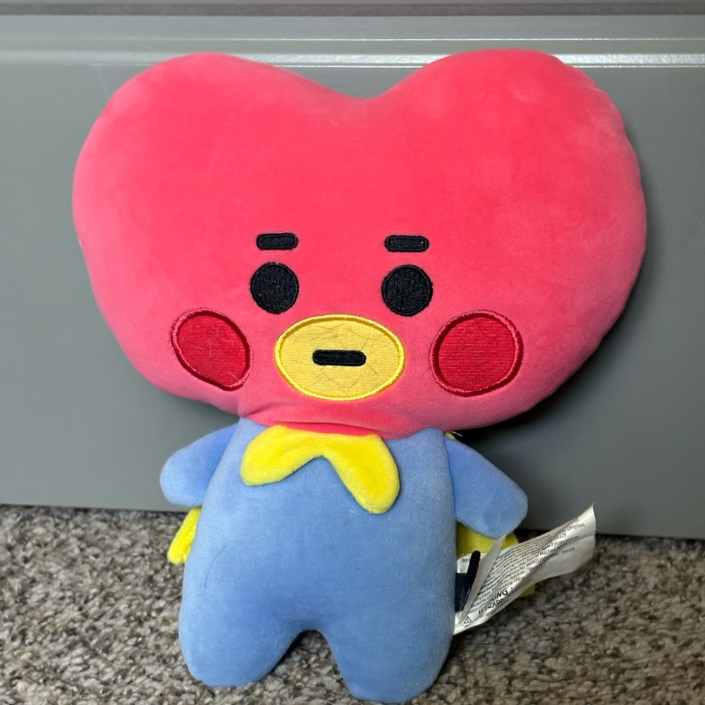 Heart-Shaped Plush Toy - Red and Blue